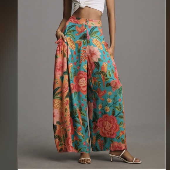 Farm Rio x Anthropologie Floral Wide-Leg Pants - Picture 5 of 9
